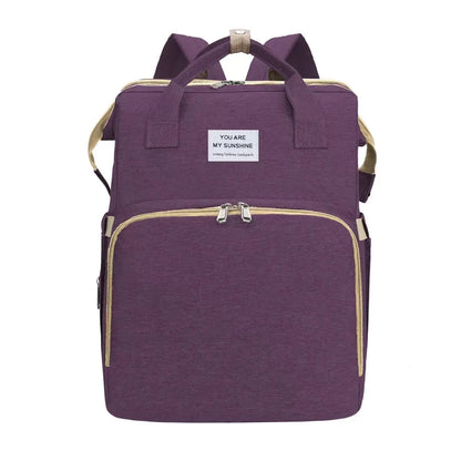 Pañalera Plegable Multifunción (Colores Morado-Rojo-Azul)