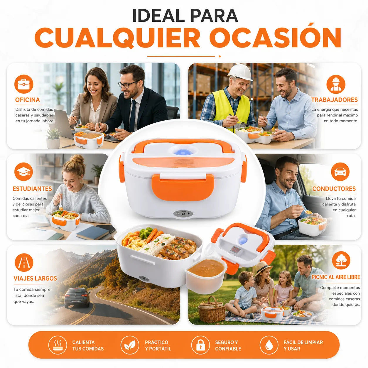 Lonchera Calentador Alimentos Comida Confort