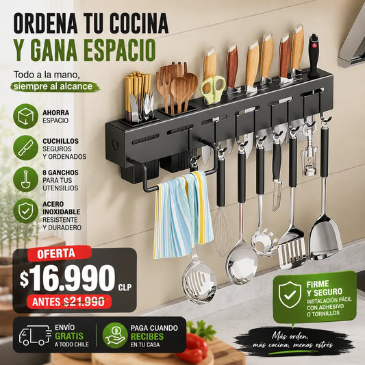 Organizador de Cuchillos Adhesivo - Espacio Inteligente