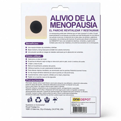 Pack 8 Parches Alivio De La Menopausia