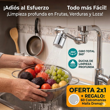 2x1 Extensión de Grifo giratorio para llave de agua  + 🎁REGALO