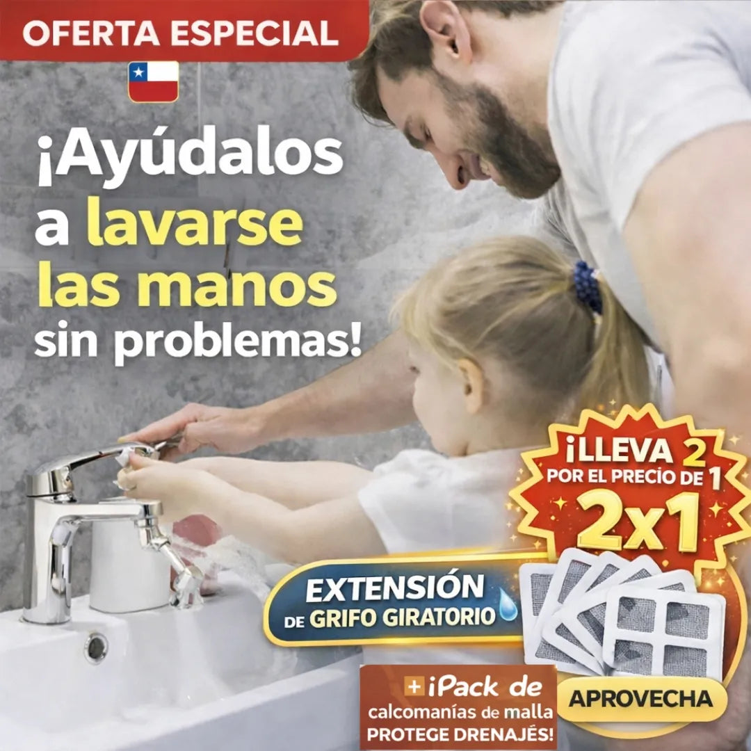 2x1 Extensión de Grifo giratorio para llave de agua  + 🎁REGALO