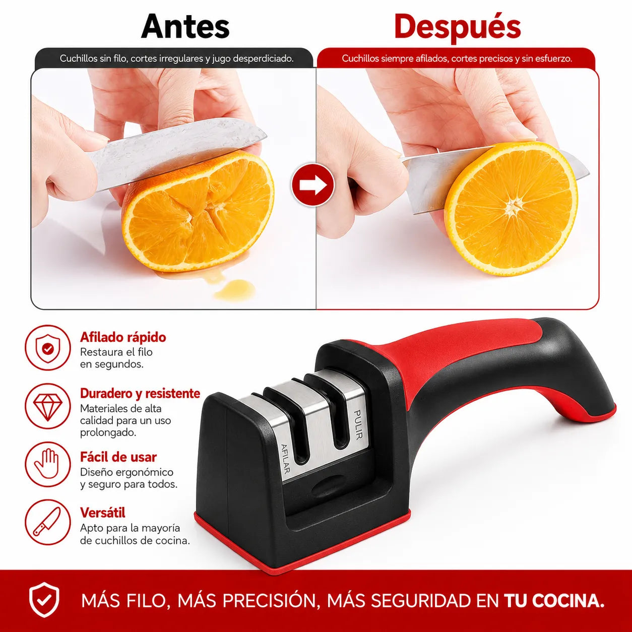 Afilador Cuchillos Filo Al Instante
