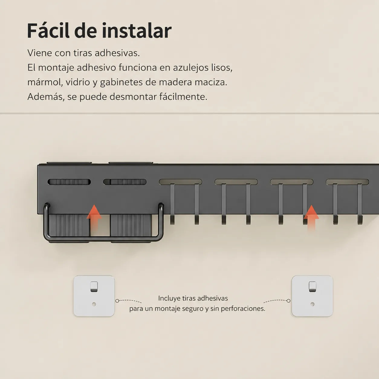Organizador de Cuchillos Adhesivo - Espacio Inteligente
