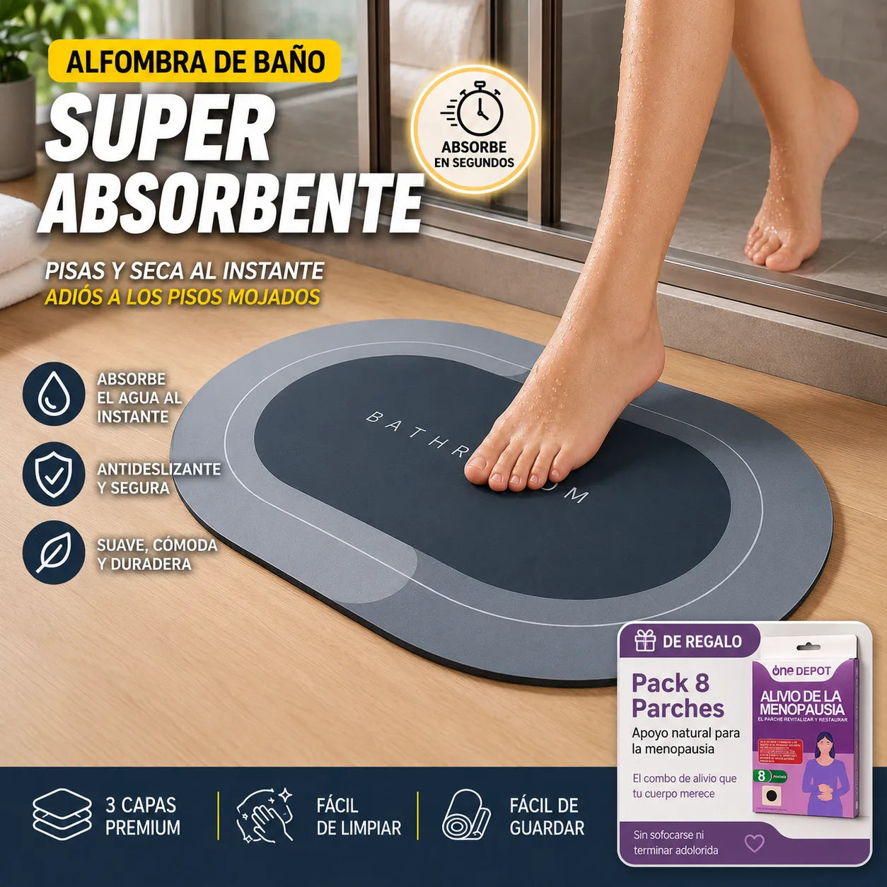 Piso Mágico Absorbente y Antideslizante UltraSec